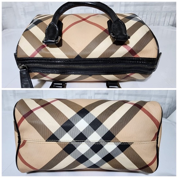 Authentic Burberry Nova Check PVC and Patent Leather Chester Boston Bag - Picture 6 of 15